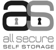 All Secure Self Storage black and white logo
