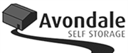 avondale self storage black and white logo
