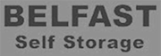 belfast self storage black and white logo