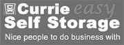 currie easy self storage black and white logo