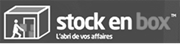 stock en box black and white logo
