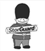 stor guard black and white logo