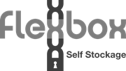 flexbox self-storage black and white logo