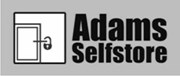 Adams Self Storage black and white logo