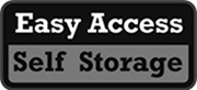 easy access self storage black and white logo