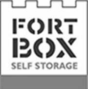 fort box self storage black and white logo